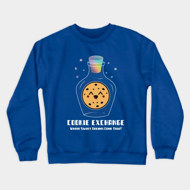 Cookie Exchange: Where Sweet Dreams Come True! Christmas Cookies Crewneck Sweatshirt by Creative Cartoon